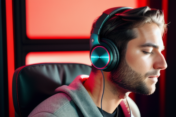 Person listening to a podcast