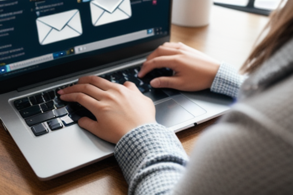 Person managing email automation