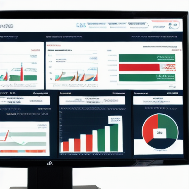 Businessman analyzing data on a digital dashboard