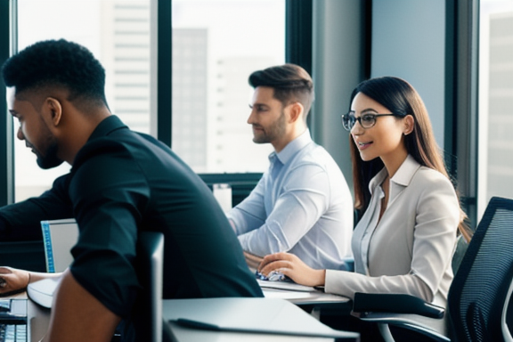 Group of professionals participating in a marketing webinar