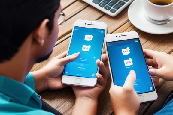 Group of people using smartphones and engaging with social media