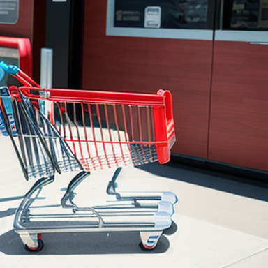 Carrinho de compras moderno com tecnologia RFID