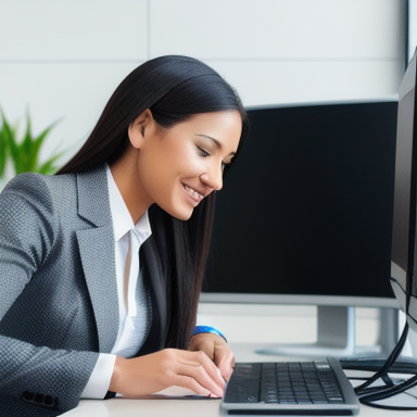 Customer service representative assisting a customer