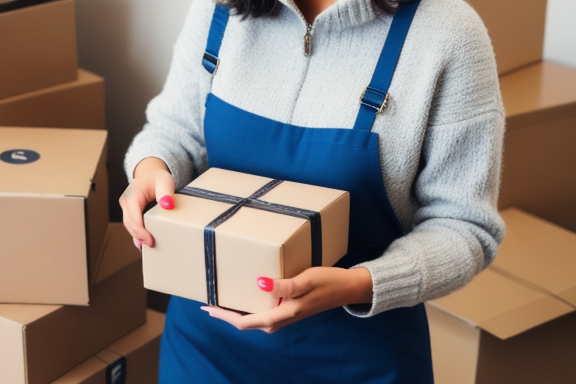 Person receiving a package