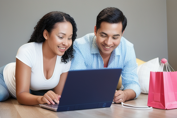 Parents shopping online for baby products