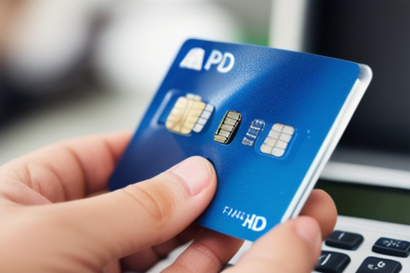 Person holding a credit card