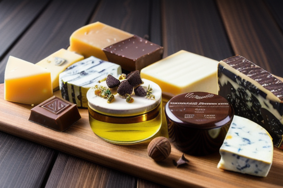 Assortment of gourmet food products