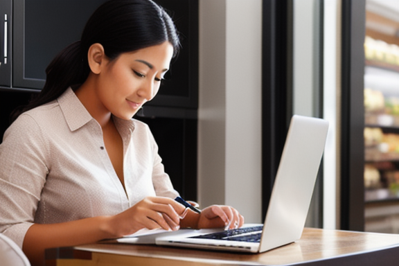 Person browsing gourmet products on an e-commerce website