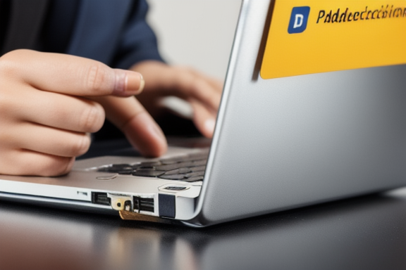 Person using a laptop and a padlock